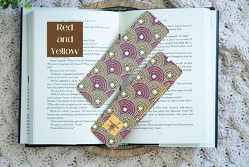 Pounded Yam Productions - Ankara African Print Bookmarks - Red and Yellow