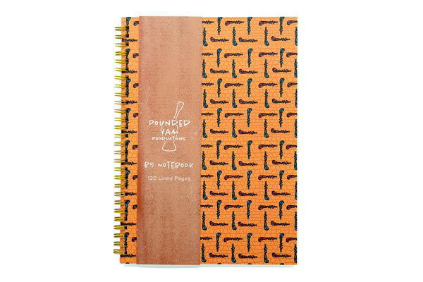 Pounded Yam Productions - African Print Soft Cover Spiral Notebook - Walking Sticks