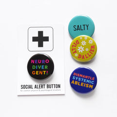 NEURODIVERGENT! autistic pinback button