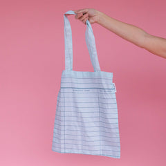 Pippi Post - Sky Blue Library Card Lightweight Foldable Tote Bag