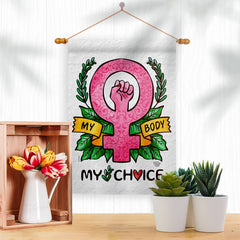Flag Choice Body Feminism Garden House 2-Sided Home Décor