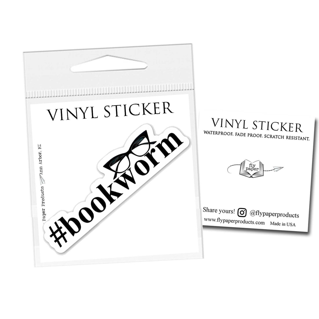 #bookworm Glasses Vinyl Sticker