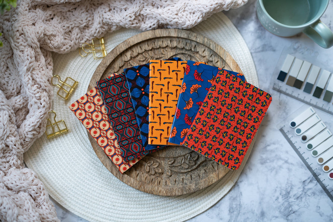 Pounded Yam Productions - African Print Ankara-Inspired Pocket Notebooks - Walking Sticks