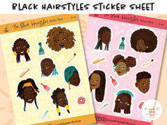 Pounded Yam Productions - Black Girl Black Hair Stickers Sheet