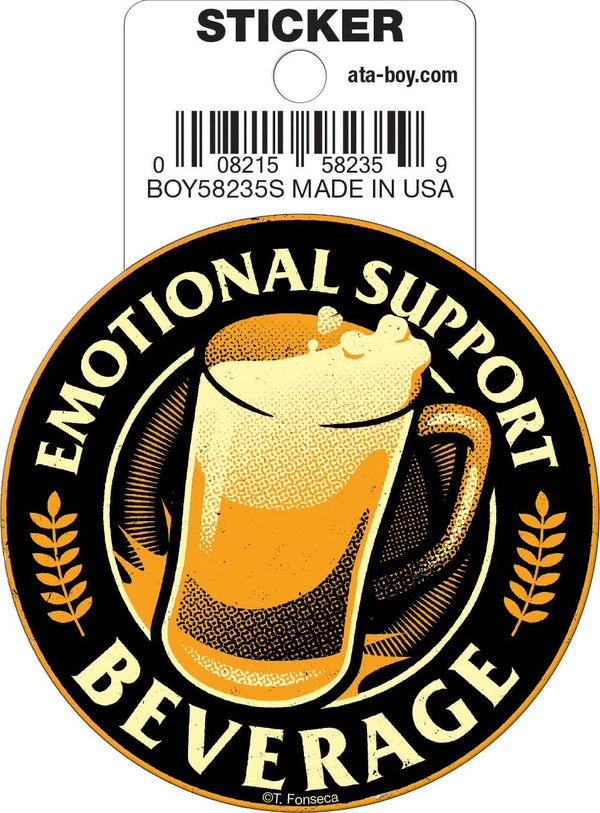 Ata-Boy - Tobe Fonseca Emotional Support Beer Vinyl Sticker