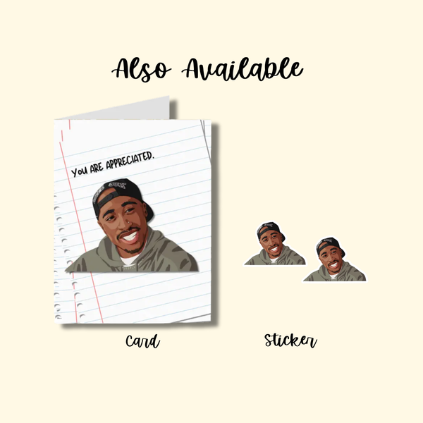 CheerNotes - Tupac Stickers | Hip-Hop Legend | Rap Icon | 90s Music Gift