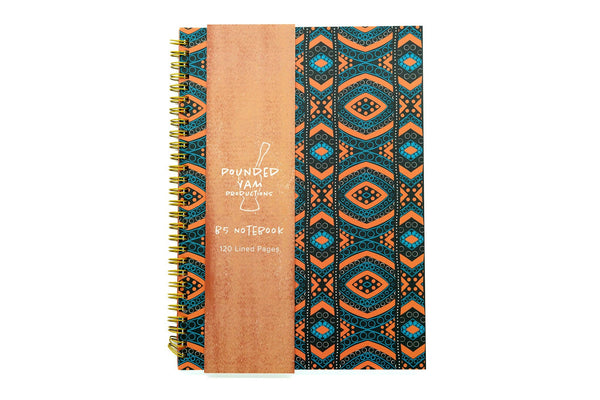 Pounded Yam Productions - African Print Soft Cover Spiral Notebook - Diamonds
