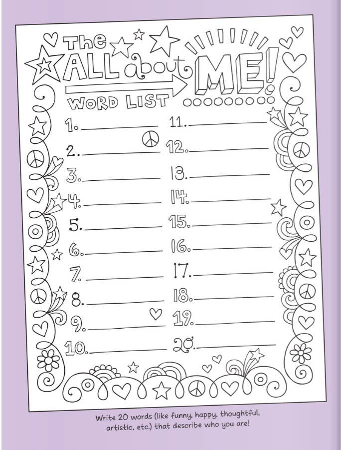 Coloring Book - Notebook Doodles Go Girl! Guided Journal