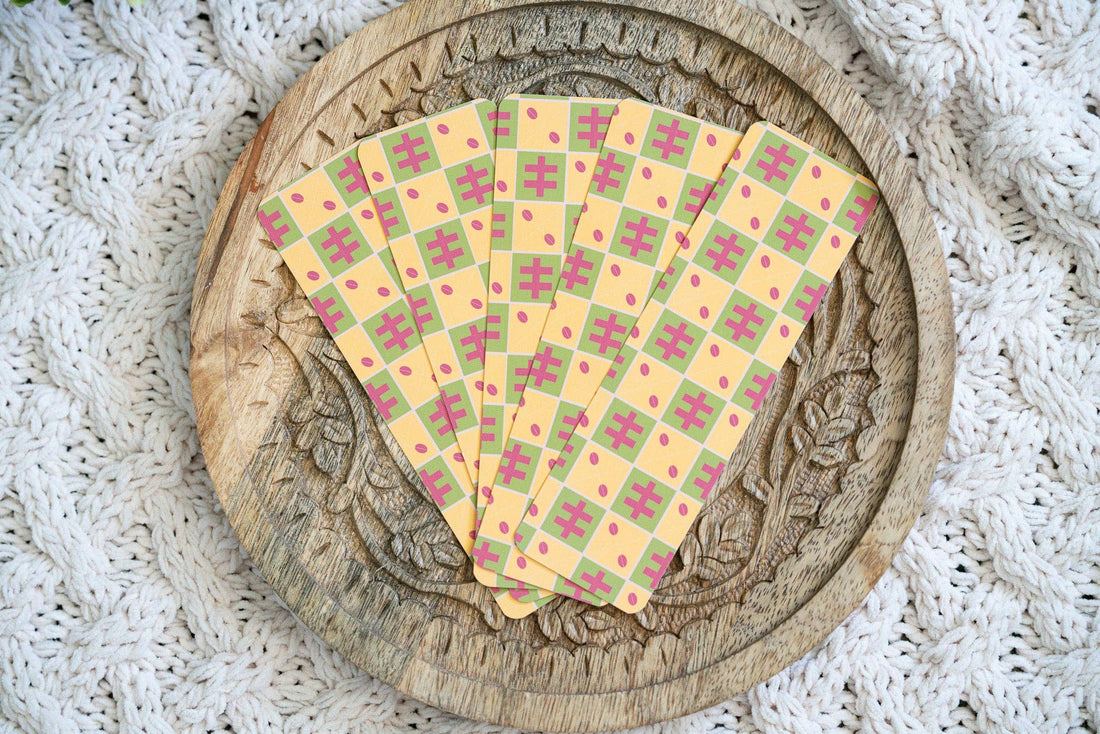 Pounded Yam Productions - Ankara African Print Bookmarks - Cowries