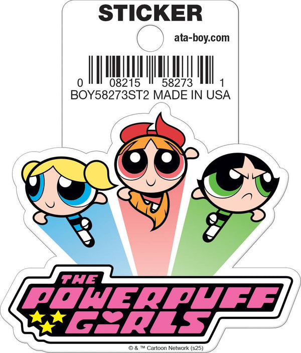 Ata-Boy - Powerpuff Girls with Logo Die Cut Sticker