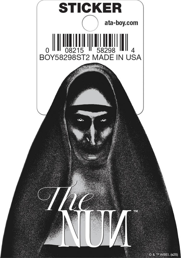 Ata-Boy - The Nun Black And White Die Cut Sticker