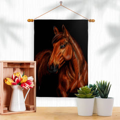 Flag Horse Barnyard Animal Garden House 2-Sided Home Décor