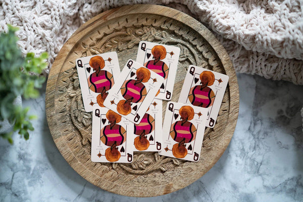 Pounded Yam Productions - Black Queen Playing Card Sticker