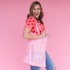 Pippi Post - Pink Library Card Lightweight Foldable Tote Bag