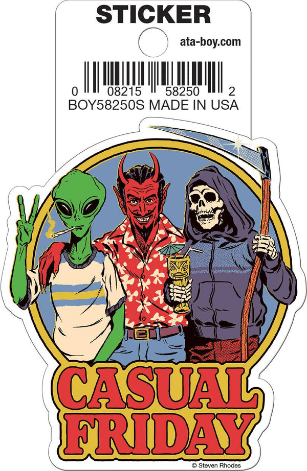 Ata-Boy - Steven Rhodes Casual Friday Die Cut 3" Vinyl Sticker