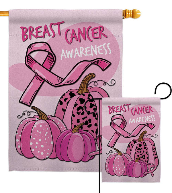 Flag Pinktober Awareness Ribbon Harvest Autumn Breast