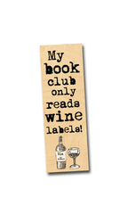 My Book Club Reads Wine Labels Bookmark