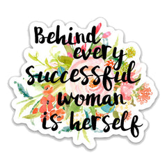 Fly Paper Products - Successful Woman Floral Vinyl Sticker