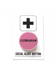 LEZBRARIAN LGBTQ+ pinback button