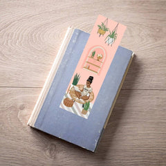 Laminated African American Woman Bookmark, Homebody Bookmark