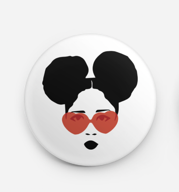 Button - Heart Eyes