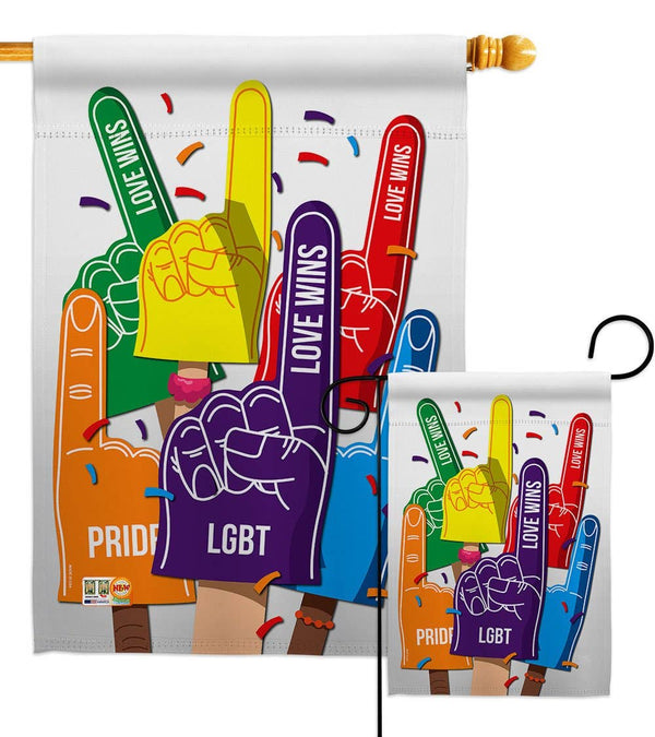 #1 Love Wins Support Pride Decor Flag