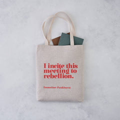 Empowering 'Incite This Meeting to Rebellion' Large Tote Bag