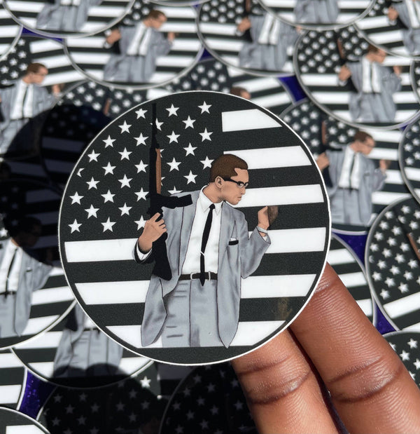 Malcom X Freedom Fighter Sticker