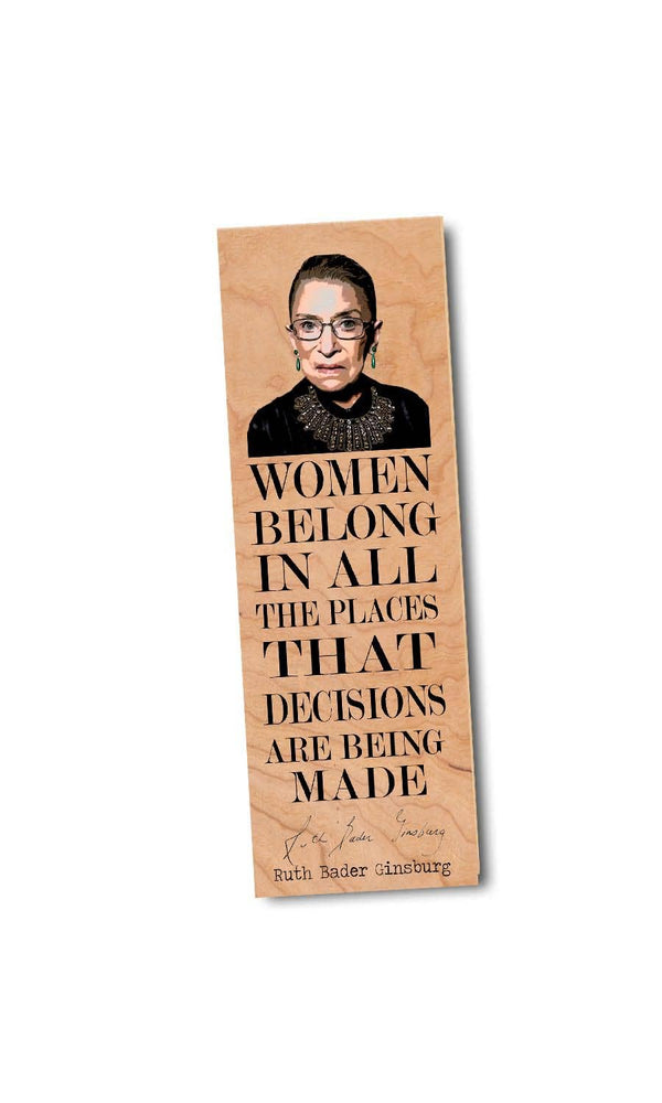 Fly Paper Products - Ruth Bader Ginsberg "Women Belong In All Places" Bookmark