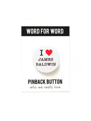 I LOVE JAMES BALDWIN Literary Stocking Gift pinback button