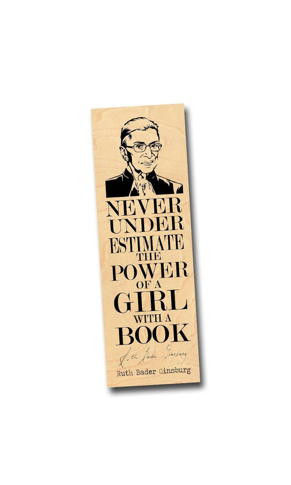 Ruth Bader Ginsberg "Power of a girl with a book" Bookmark