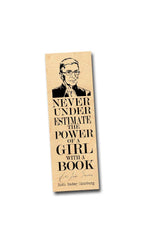 Ruth Bader Ginsberg "Power of a girl with a book" Bookmark