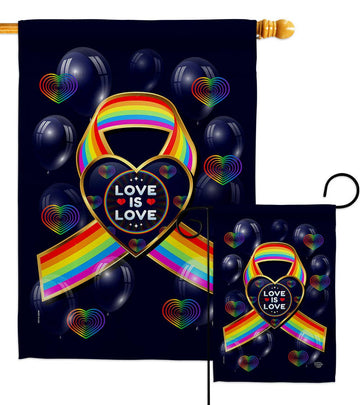 Flag Love Pride Lgbt Garden House 2-Sided Home Décor Yard